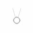 Swarovski 5121443 Vio Circle Pendant Necklace - White Crystals, Rhodium-Plated