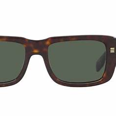 Burberry Jarvis BE4376U 3002/71 Men's Sunglasses - Dark Havana Frame, Dark Green Lenses