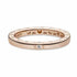 Pandora 189482C01-52 Logo & Hearts Ring - 14k Rose Gold-Plated, Size 52