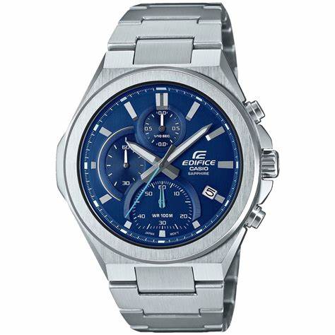 Casio Edifice EFB-700D-2AVUEF Reloj cronógrafo de acero inoxidable para hombre con esfera azul