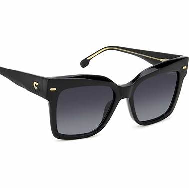 Carrera 3037/S 807-9O Women's Sunglasses - Black Frame, Dark Grey Gradient Lenses