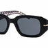 BOSS 1608/S 807-IR Women's Rectangular Sunglasses - Black Frame, Grey Lenses