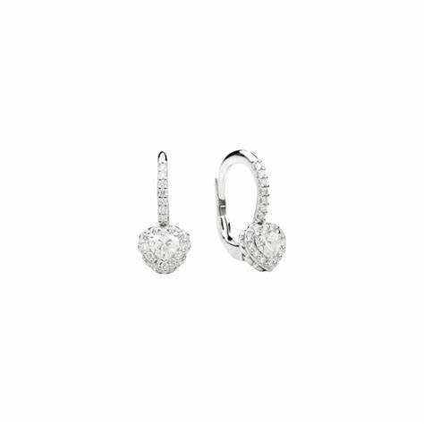 Recarlo E67SC002/046 18K White Gold Heart-Shaped Diamond Earrings