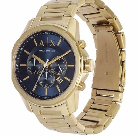 Reloj cronógrafo y conjunto de pulsera para hombre Armani Exchange AX7151SET en tono dorado