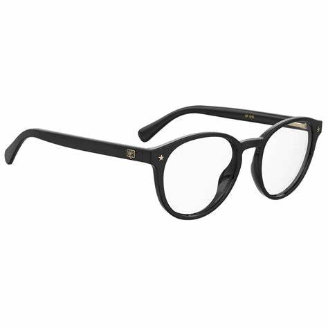 Chiara Ferragni CF 1015 807 Women's Eyeglasses - Black Frame, Round Shape