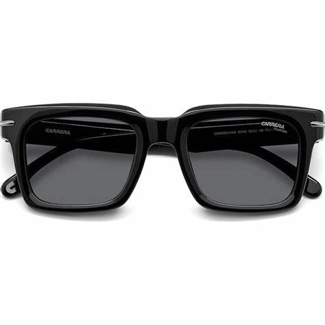 Carrera 316/S 807-M9 Unisex Sunglasses - Black Frame, Grey Polarized Lenses