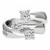 Recarlo R02TY677/040-14 Damen-Trilogie-Diamantring - 18K Weißgold, 0,40 ct