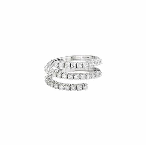 Recarlo Anniversary Triple Band Ring R01FA003/100 - 18K White Gold, 1.00ct Diamonds