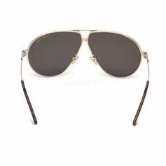 Tom Ford FT0734-H 28N Gafas de sol para hombre - montura oro rosa brillante, lentes verdes