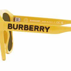 Burberry Wren BE4396U 4070/73 Unisex Sunglasses - Yellow Frame, Brown Lenses