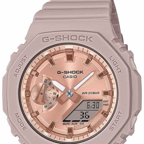 Casio G-SHOCK GMA-S2100MD-4AER Damen Analog-Digitaluhr - Korallenfarbenes Harzarmband