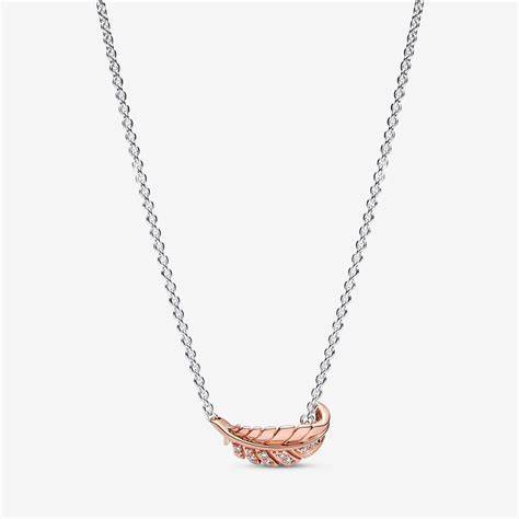Pandora 382575C01-45 Collar Pluma Curva Flotante - 45 cm