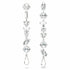 Swarovski 5661687 Mesmera Drop Earrings - Mixed Cuts, White Crystals, Rhodium-Plated