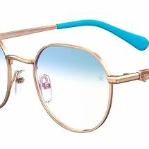 Chiara Ferragni CF 1012/BB HOT/K6 Women's Eyeglasses - Copper Gold Frame, Blue Light Filter Lenses