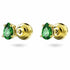 Swarovski 5639120 Stilla Pear Cut Stud Earrings - Green Crystals, Gold-Tone Plated