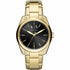 Armani Exchange AX2857 Men's Gold-Tone Stainless Steel Watch with Black Dial