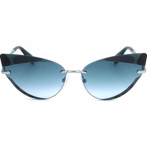 Adidas Originals OR0016 6484W Women's Sunglasses - Shiny Light Blue Frame, Blue Mirror Lenses