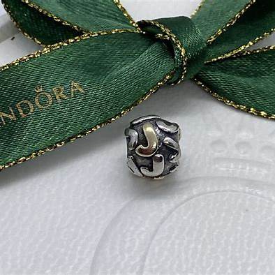 Pandora 790298J Charm Letra 'J' Bicolor Retirada - Plata de Ley y Oro de 14k