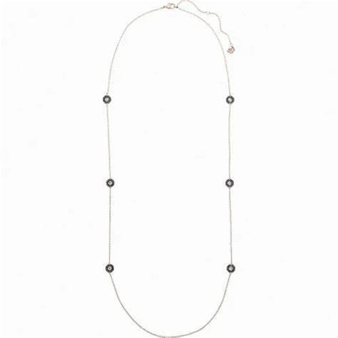 Swarovski 5083554 Body Strandage Necklace - Rose Gold-Tone Plated, Black Crystals