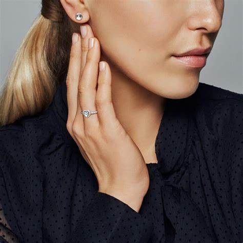 Pandora 198421C01-56 Anillo Corazón Elevado - Talla 56
