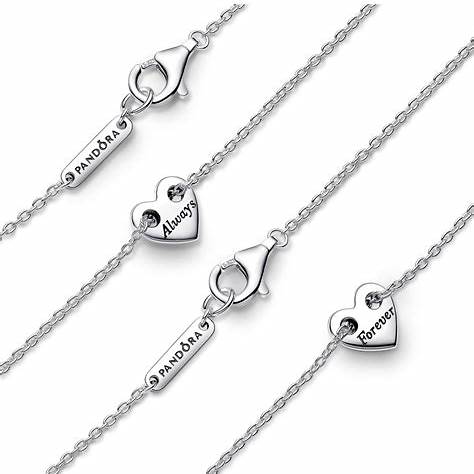 Pandora 393207C00-45 Forever & Always Splittable Corazón Collares