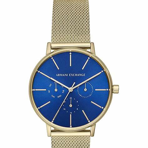 Armani Exchange AX5554 Women's Lola Gold-Tone Mesh Watch