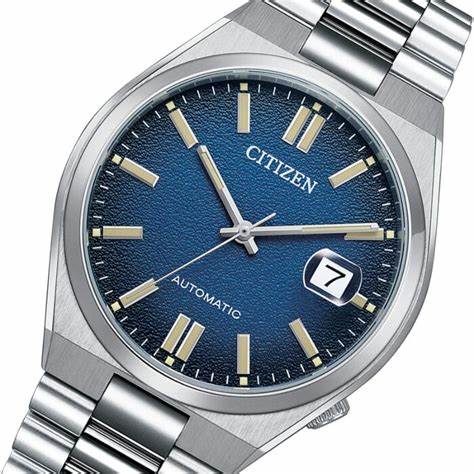 Citizen NJ0151-88L Reloj automático Tsuyosa para hombre, esfera azul, brazalete de acero inoxidable
