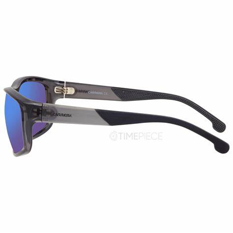 Carrera 8038/S 09V/Z0 Men's Sunglasses - Greyish Blue Frame, Blue Lenses