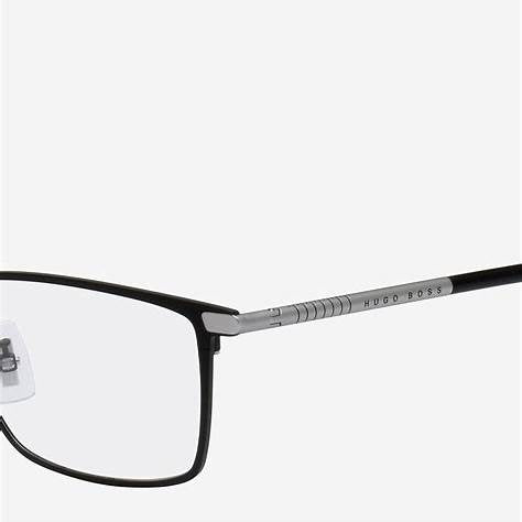 BOSS 1226/F 003 Men's Eyeglasses - Matte Black Titanium Frame, Rectangular Shape