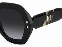 Carolina Herrera HER 0126/S WR7-9O 52 Damen Sonnenbrille - Schwarz Havana Gestell, Grau Verlaufsgläser