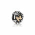 Pandora 790298N Retired Two-Tone Letter 'N' Charm - Sterling Silver & 14k Gold