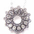 Swarovski 5048034 Asset Flower Circle Pendant Necklace - Rhodium-Plated, Clear Crystals