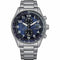 Citizen CA0770-72L Men's Eco-Drive Chronograph Watch, Blue Dial, Stainless Steel Bracelet