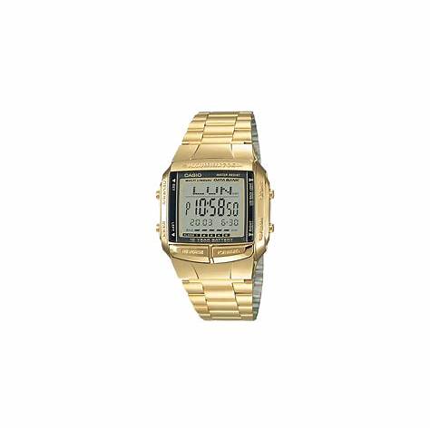 Casio DB-360G-9ASDF Herren-Digitaluhr - Goldfarbener Edelstahl, Datenbankfunktion