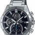 Casio Edifice EFR-571D-1AVUEF Herren-Chronographenuhr aus Edelstahl mit schwarzem Zifferblatt