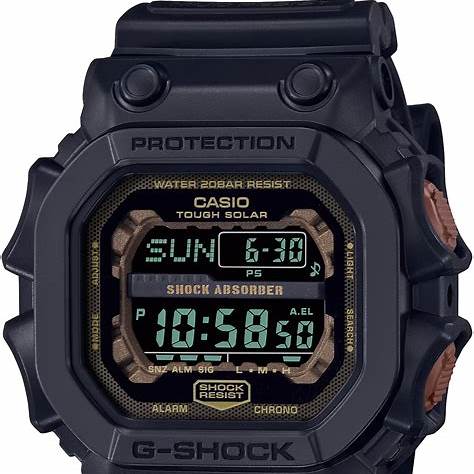 Casio G-SHOCK GX-56RC-1ER Reloj analógico digital para hombre - Correa de resina negra con diseño oxidado
