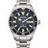 Citizen NY0120-52E Men's Promaster Diver Automatic Watch, Black Dial, Stainless Steel Bracelet