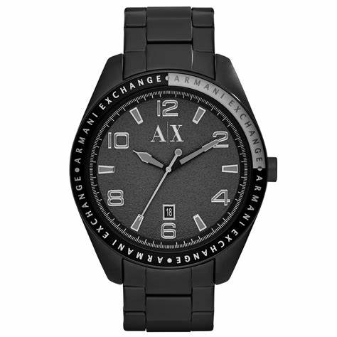 Armani Exchange AX1421 Men's Watch - Gunmetal Stainless Steel, Blue Dial