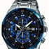 Casio Edifice EFR-539D-1A2VUEF Herren-Chronographenuhr aus Edelstahl mit blauen Akzenten