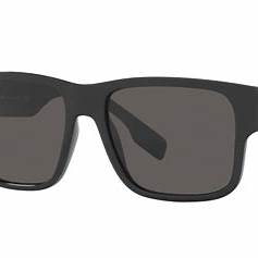 Burberry Knight BE4358 3001/87 Men's Sunglasses - Black Frame, Dark Gray Lenses