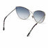 Tom Ford FT0786 16X Occhiali da sole da donna - Montatura in palladio lucido, lenti a specchio blu