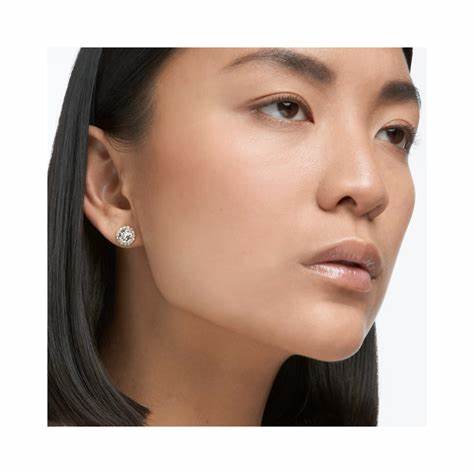 Swarovski 5505470 Pendientes Angelic - Cristales blancos, baño de oro