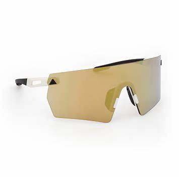 Adidas SP0098 21G Unisex Sport Sunglasses - Matte White Frame, Brown Mirror Lenses