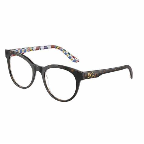 Dolce & Gabbana DG 3334 3217 52 Gafas de Mujer - Habana con montura de acetato Barrow blanco