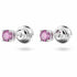 Swarovski 5639135 Stilla Round Cut Stud Earrings - Purple Crystals, Rhodium-Plated