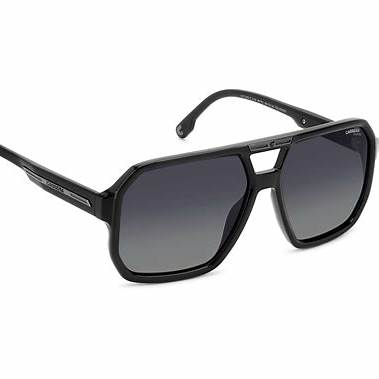 Carrera Victory C 01/S 807/WJ Unisex Sunglasses - Black Frame, Grey Shaded Polarized Lenses