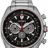 Citizen CA4561-89E Men's Eco-Drive Chronograph, Black Dial, Stainless Steel Bracelet