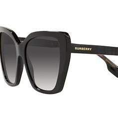 Lunettes de soleil Burberry Tamsin BE4366 3980/8G pour femme - monture noire, verres gris dégradés