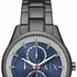 Armani Exchange AX1871 Men's Watch - Gunmetal Stainless Steel Bracelet, Blue Dial