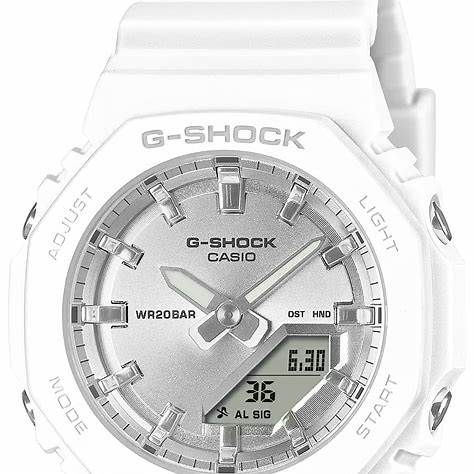 Casio G-SHOCK GMA-P2100VA-7AER Damen Analog-Digitaluhr - Weißes Resinarmband